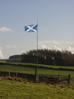 A saltire flying over my croft