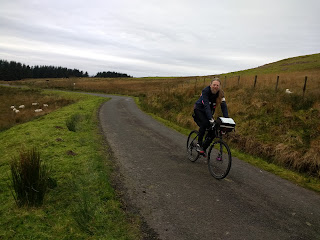 Approaching the top of the Loch Ettrick climb — yes, it is uphill, dammit!