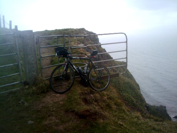 A quiet afternoon ride along the clifftop