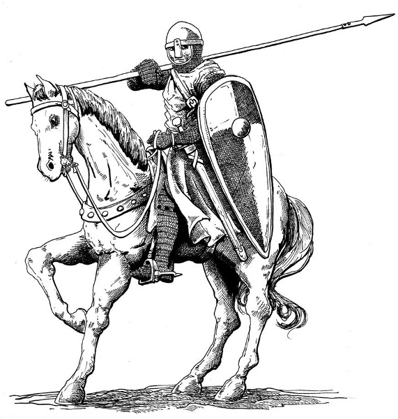 A Norman knight , like Walterus le Brun