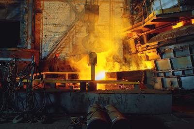 Blast furnace in operation