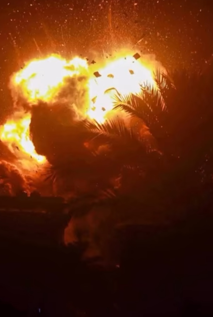 Bomb explosion in Gaza